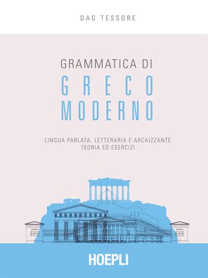 cover image of Grammatica di greco moderno